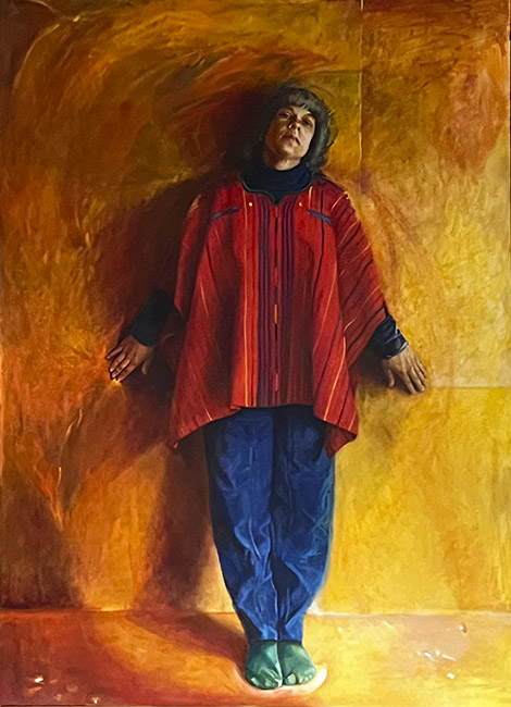 Bazak_Angel Angel, Oil on canvas, 66" x 48" by Katherine Bazak, 1985