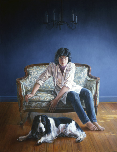 Bazak_Claire and Cam Claire and Cam, Oil on canvas, 60" x 48" by Katherine Bazak, 1983