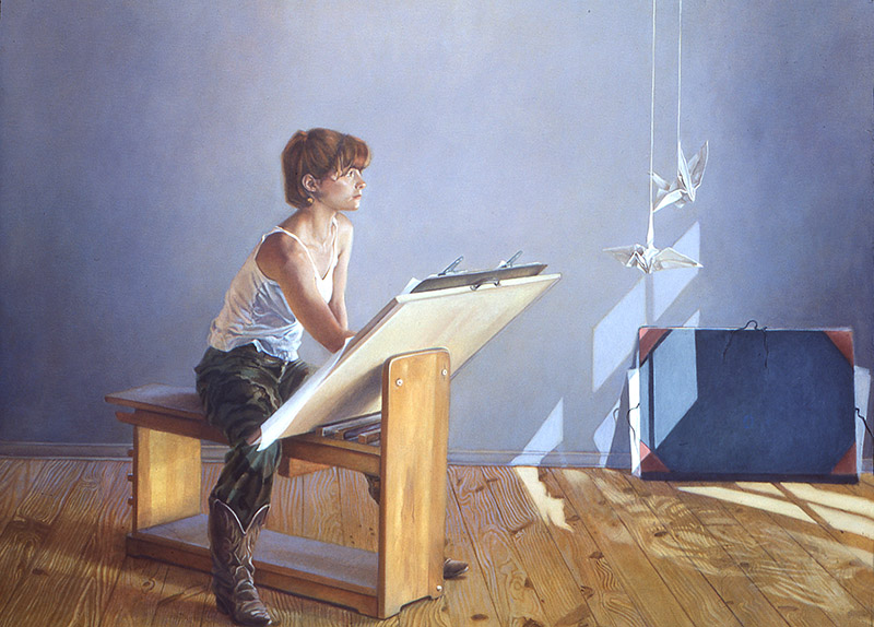 Bazak_Lucy drawing Lucy Drawing, Oil on canvas by Katherine Bazak