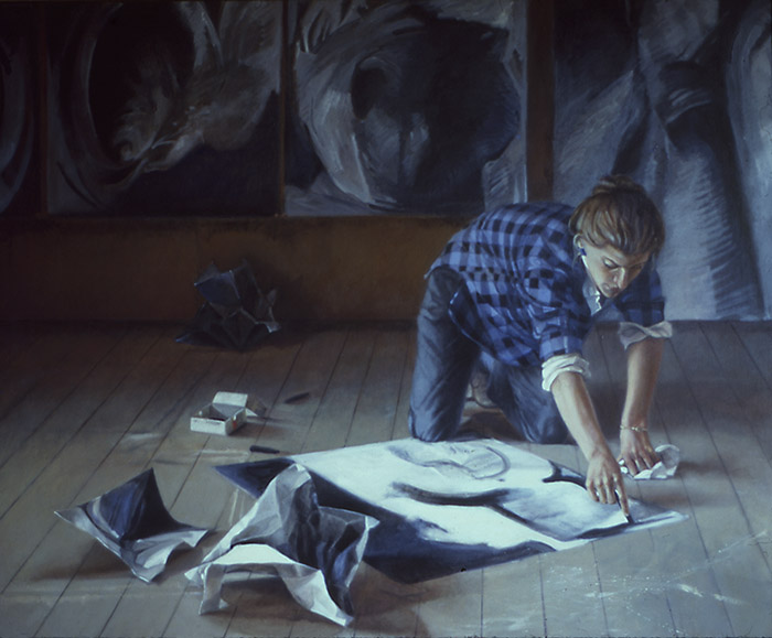 Bazak_Mary Drawing Mary Drawing, Oil on canvas by Katherine Bazak