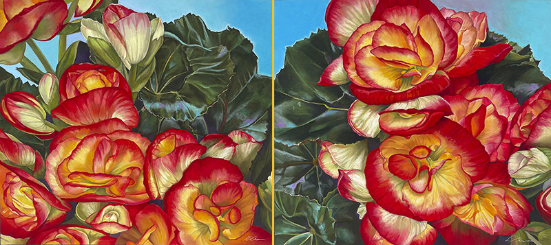 Chit Chat, pastel on board by Deb Shea